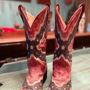 Corral Rebel Flag Boots - Vintage Size 9